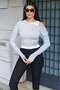 Viscon Fabric Athlete Double Blouse Gray