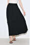 Muslin Fold Wide Skirt Black - 4