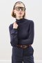 Fishing Collar Bluse Navy Blue - 4