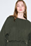 Muslin Waist Tight Dress Dark Green - 7