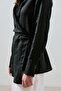 Linen Tie Detail Shirt Black - 5