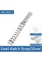 24mm Diameter Curved Tip Silver Color Watch Band