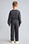 School Elastic Waistband Detailed Sweatpants for Boys H6814A826Au - 5