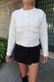 Knitwear Pocketed Buttoned Jacket White - 3