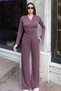 Pike Oysho Double-Breasted Collar Double Suit Burgundy - 8