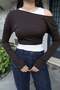 Viscon Fabric Athlete Double Blouse Brown - 7