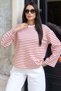 Oysho Fabric Striped Blouse Red - 4