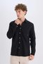 Long Sleeve Men's Shirt D7079Ax/Bk81 - 3