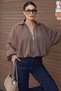 Parachute Fabric Zippered Snap Fastener Jacket Mink - 4