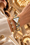 Triangle Case Gold Silver Women's Watch - Steel Band - Japanese Machine - Water Resistant - Special Boxed Dkby2059C5 - 4