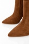 Honey Suede Pointed Toe Heeled Boots 24332 - 2