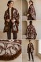 Women's Brown Shawl Patterned Woven Poncho Pnc05 - 2