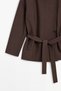 Monica Belted Detailed High Collar Bitter Brown Trench Coat - 8