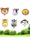 Golden Color Number Balloon Safari 2 Year Old Birthday Party Balloon Set Safari Animals Theme Party Set - 4