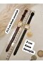Sophia Model Black Color Strap - Special Design Women's Wristwatch - Gold Color Case - 5