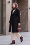 Belted Lined Coat with Bolero Detail - Black - 4