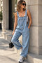 Women's Blue Denim Jumpsuit Salopet Maternity Jumpsuit