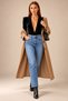 Women's Deep V Neck Long Sleeve Italian Velvet Snap Bodysuit Body - 4