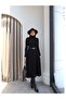 High Collar Belted Long Knit Dress