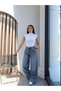 Wide Leg Side Stitched Jeans - 5