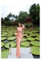 Eh Collection Floral Appliqué Satin Dress - 2