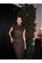 Sleeveless Waist-Fitted Lace Dress - 4