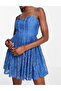 Rochie scurta, Albastru - 4