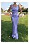 Eh Collection Floral Appliqué Satin Dress - 4