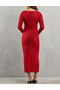 Rochie medie, Rosu - 3