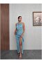 Mint Tie-Detail Waist Slit Dress