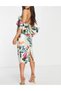 Fusta, imprimeu floral - 3