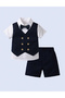 Compleu, alb/bleumarin - 3