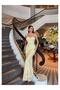 Eh Collection Floral Embroidered Tulle Event Dress