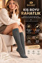 Original Women's Below-Knee Premium Cotton Non-See-Through Opaque Non-Elastic Non-Marking Non-Squeezing Non-Trace Breathable Skin-Friendly Soft Textured All-Day Comfort Luxury Women's Socks |   1 Pair - Dark Gray