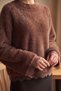Women's Crew Neck Lace Wide Sleeve Soft Beard Sweater - 4