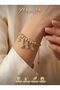 Women's Steel Charm Bracelet Premium Series Turtle and Heart Figured Lucky Bracelet - 5