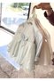 Embroidery Detailed Stoned Long Sleeve Tutu Dress with Ribbon Detail on the Front and Knitwear Cardigan Baby Girl Dress Set - 6