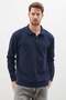 Honeycomb Fabric Apaş Collar Regular Sweatshirt - 2