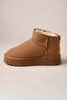 Stoned, Fur Lined, Thick Sole, Short Suede Boots - 2