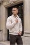 Lars Selanik Knitted Fabric Half Zipper Men's Sweatshirt - Stone - 4