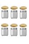 6 Pieces Glass Baby Food Carrying Storage Container Cupping Jar 210 Cc Gold with Lid - 3