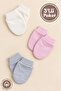 Newborn Cotton Baby Gloves Set of 3 - Pink