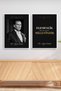 Set of 2 Framed Paintings: Ataturk Portrait and He Is the Sovereign Nation, Office Decoration Ikiata03