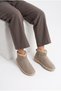 Classic Ultra Mini Platform Chestnut Mini Tan Suede Fur Lined Thin Sole Women's Boots - 3