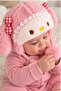Baby Girl Pink Winter Plush Rabbit Hat |   Gift Model with Ears and Pompom - 3