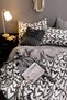 Elastic Sheet Duvet Cover Set Single Love Heart Gray - 5