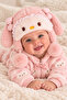 Baby Girl Powder Pink Winter Plush Rabbit Hat |   Gift Model with Ears and Pompom - 2