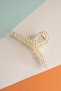 Elegant Pearled Large Size Peg Hair Clip - 2