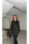 Lined Short Cashmere Leya Jacket with Side Belt Detail - 2