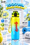 Hydra Boost Edition 1 Liter One-Touch Open Leak-Proof Locking Lid Filtered and Healthy Special Design Bpa-Free Odor-Free Gym School Office Motivational Tritan Water Bottle with Strap Yellow Blue - 8